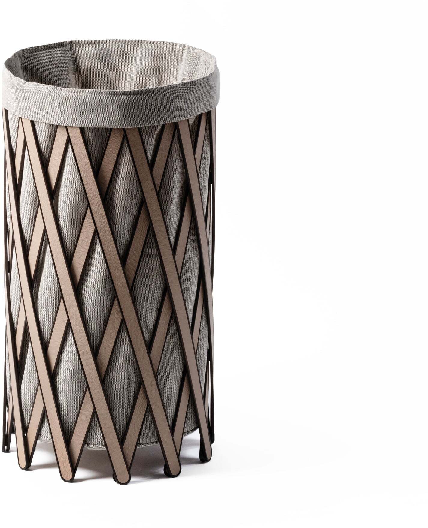 Корзина для белья Safari - Ø 37XH76 см / зернистая кожа_hunter-зеленый