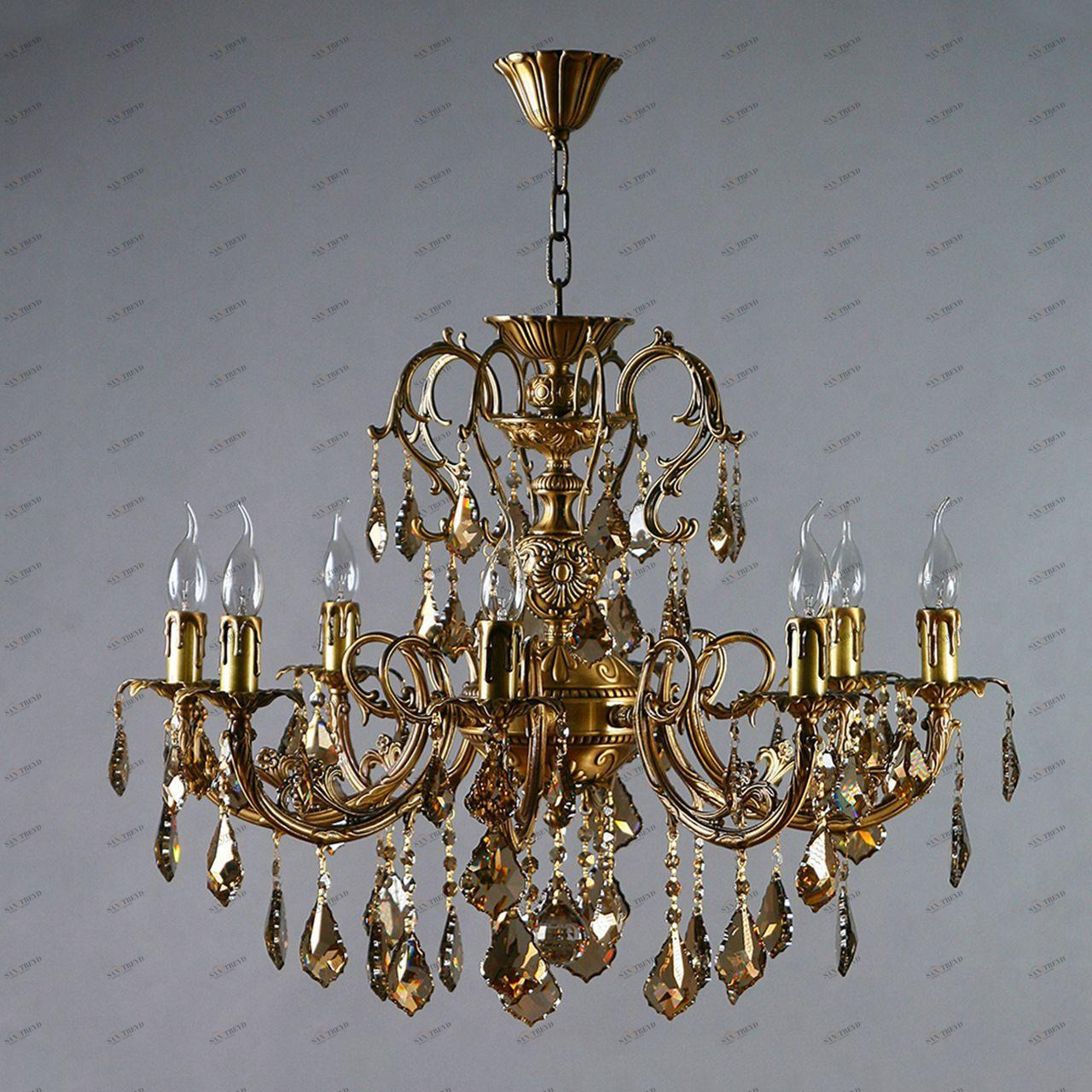 Подвесная люстра Ambiente Alicante 8888/8 AB Honey Leaf AMBIENTE ДИЗАЙНЕРСКИЕ, ALICANTE 181578 Бронза 