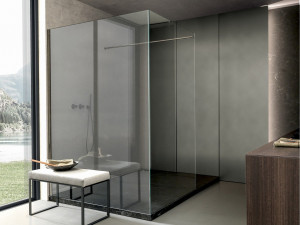 Прямоугольная угловая душевая кабина с пластиной