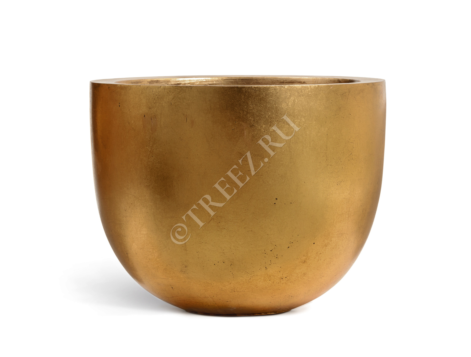 41.3319-04-027-GLD-46 Кашпо  Effectory - серия Metal - Низкая конус-чаша - Сусальное золото Цветочная коллекция  - Вид №1