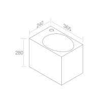 L311T0R1V1.100 Подвесная раковина прямоугольная A. e T. Italia IDEA Белый глянцевый AeT ITALIA - Вид №6