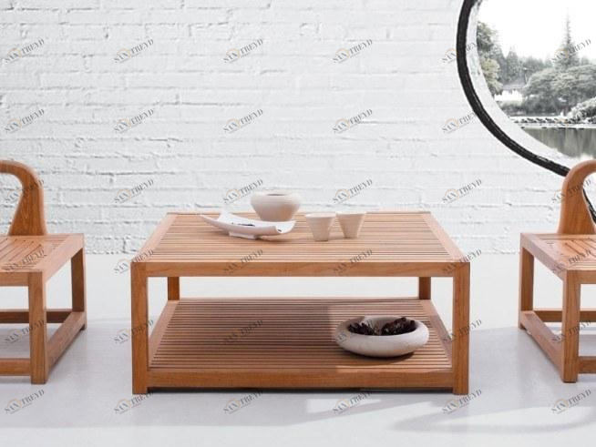 MOBIKA GARDEN Квадратный садовый столик из тика Andaman sun-id-1377464