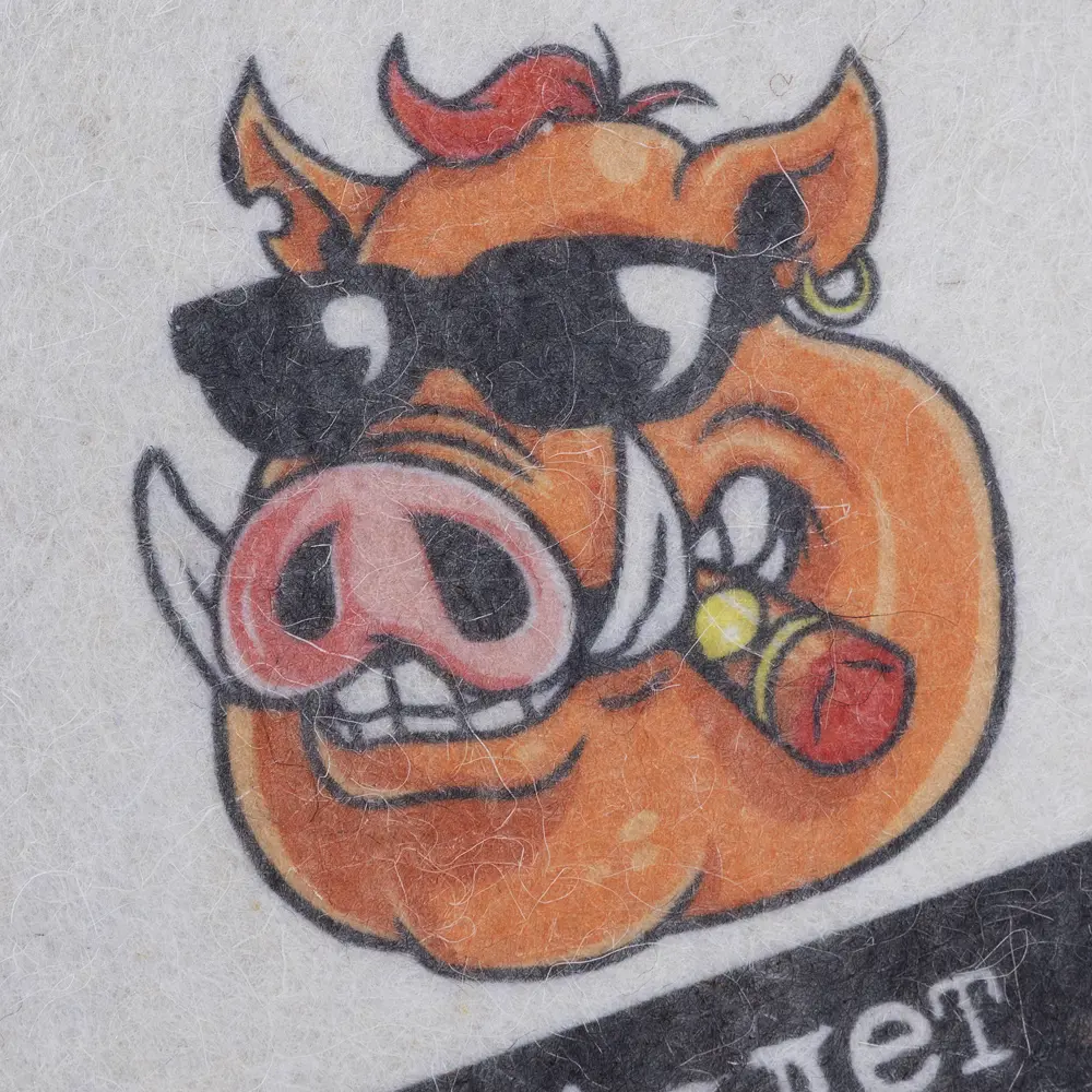 Шапка банная «Всё будет охрюненно», 35х24х35 см, войлок, цвет белый ГЛАВБАНЯ STLM-2174222 - Вид №1