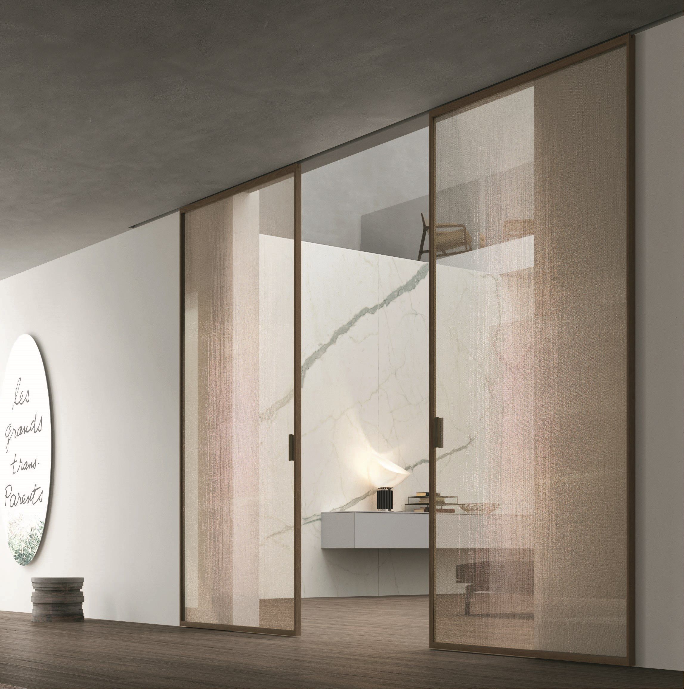 Стеклянная и алюминиевая дверь BLUINTERNI Quadro-Move ARCH-00096428 - Вид №1