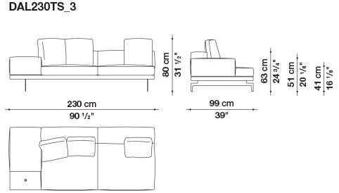 B&B Italia 3-х местный тканевый диван Dock sun-id-1376507 - Вид №12