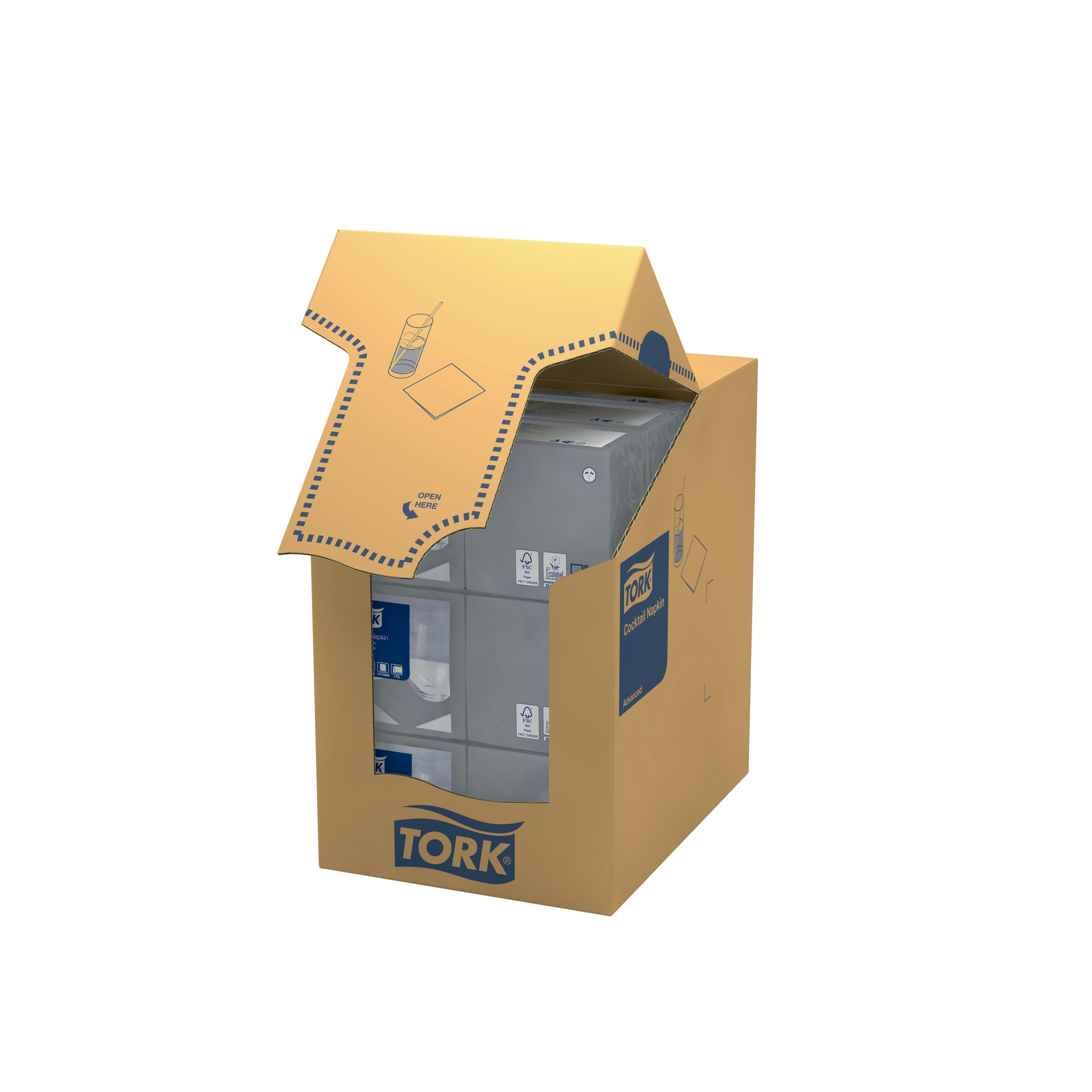 47783239 Серая коктейльная салфетка Tork  - Вид №2