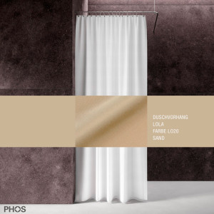 DV-LOLA200-220-LO20 Занавеска для душа лола, длина 200 см, ширина 220 см. песок PHOS