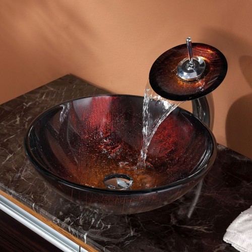 C-GV682-12mm-KGW1700 Накладная раковина на столешницу  прямоугольная Krausru  - Вид №11