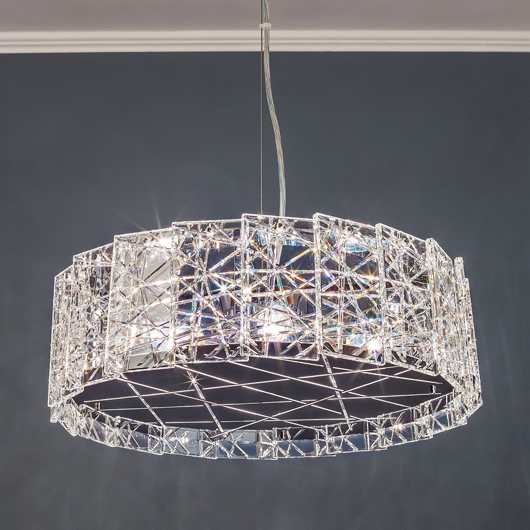 Люстра подвесная хрустальная с 6 лампами хром Frezia Light 120144 FREZIA LIGHT ДИЗАЙНЕРСКИЕ 00-3953656 Прозрачный;хром  - Вид №1