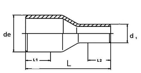SANIT 05173000000 Снижение, ПЭ 100, 17 СДР, длинные, централизованно  - Вид №1