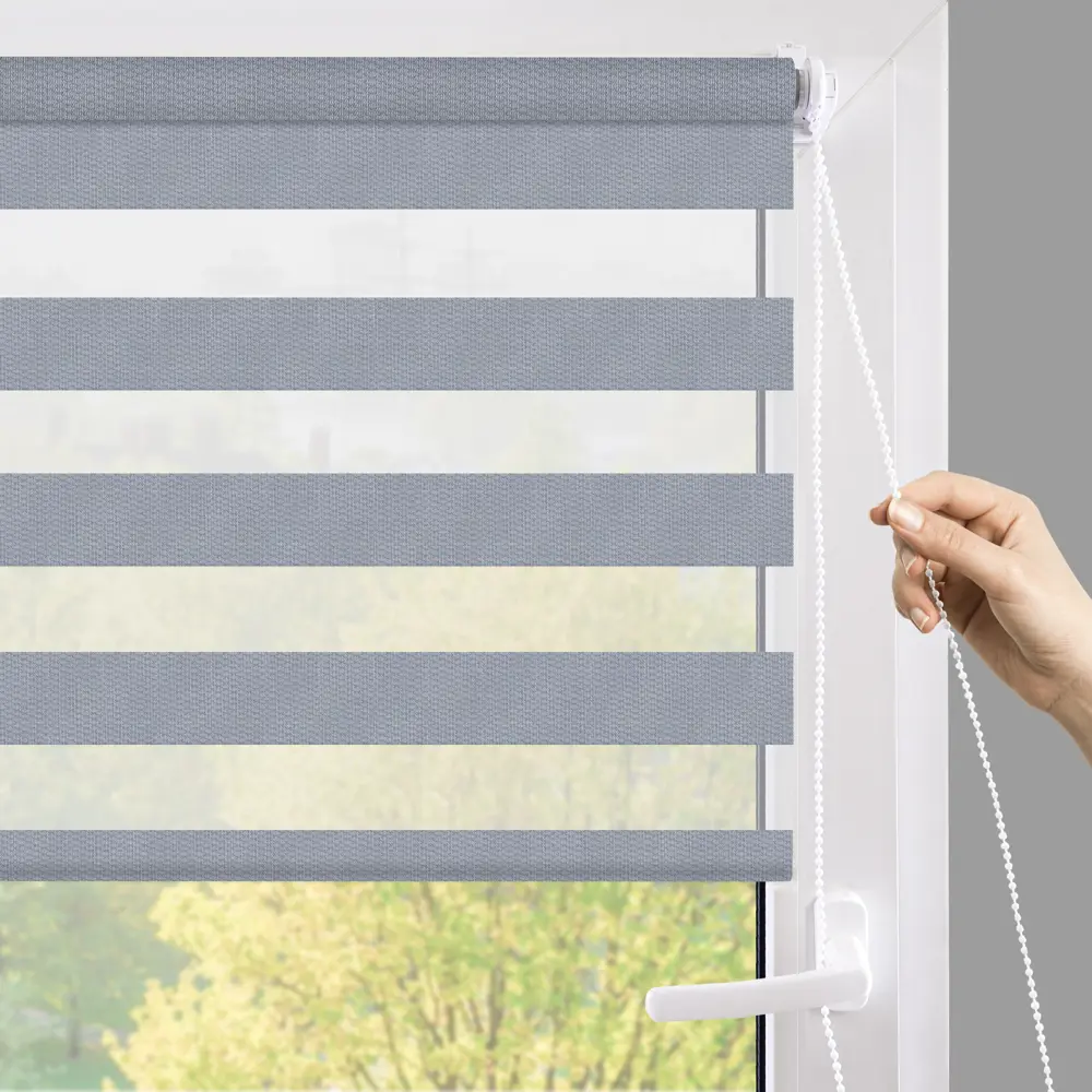 Рулонная штора день-ночь MIAMOZA Сиберия 180x175 см серая 89411421 STLM-1572939 - Вид №6