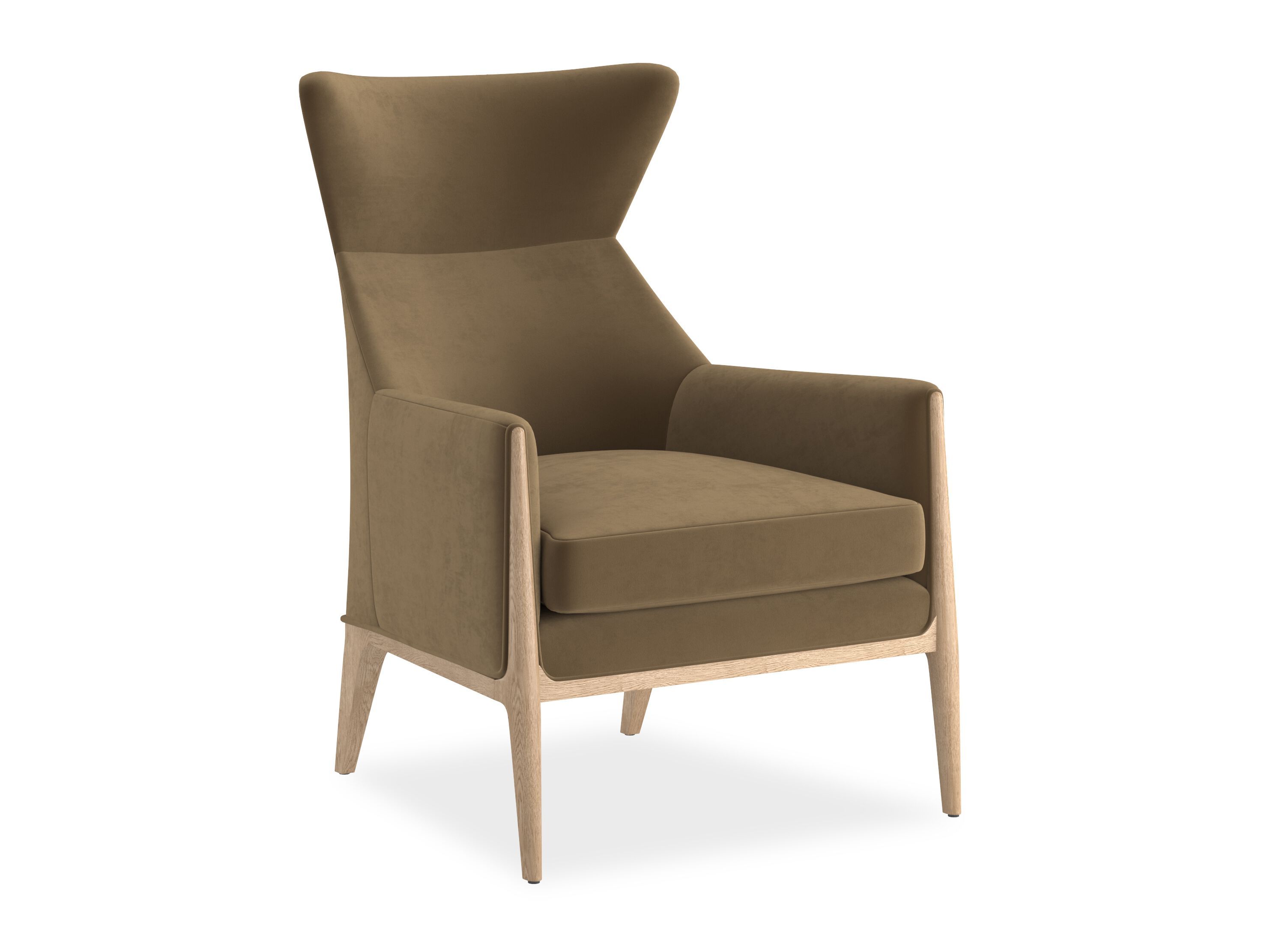 Бархатное кресло с подлокотниками Caracole BOUNDLESS ARCH-00061961