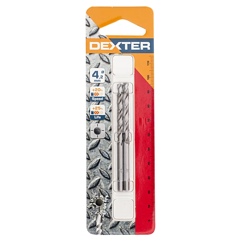 Сверло по металлу HSS-G 4.2х75 мм Dexter SM256 16660821 STLM-2104737  - Вид №4