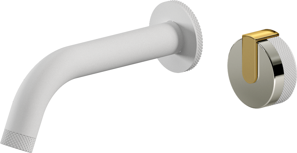 E-11535-R1PC-L1AU-WT Настенный прогрессивный смеситель скрытого монтажа для раковины GRAFF MOD+