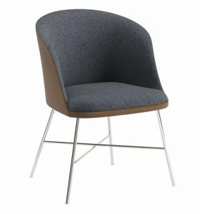 Ersa Стул из кожи и ткани с подлокотниками и подставкой для ног Premier