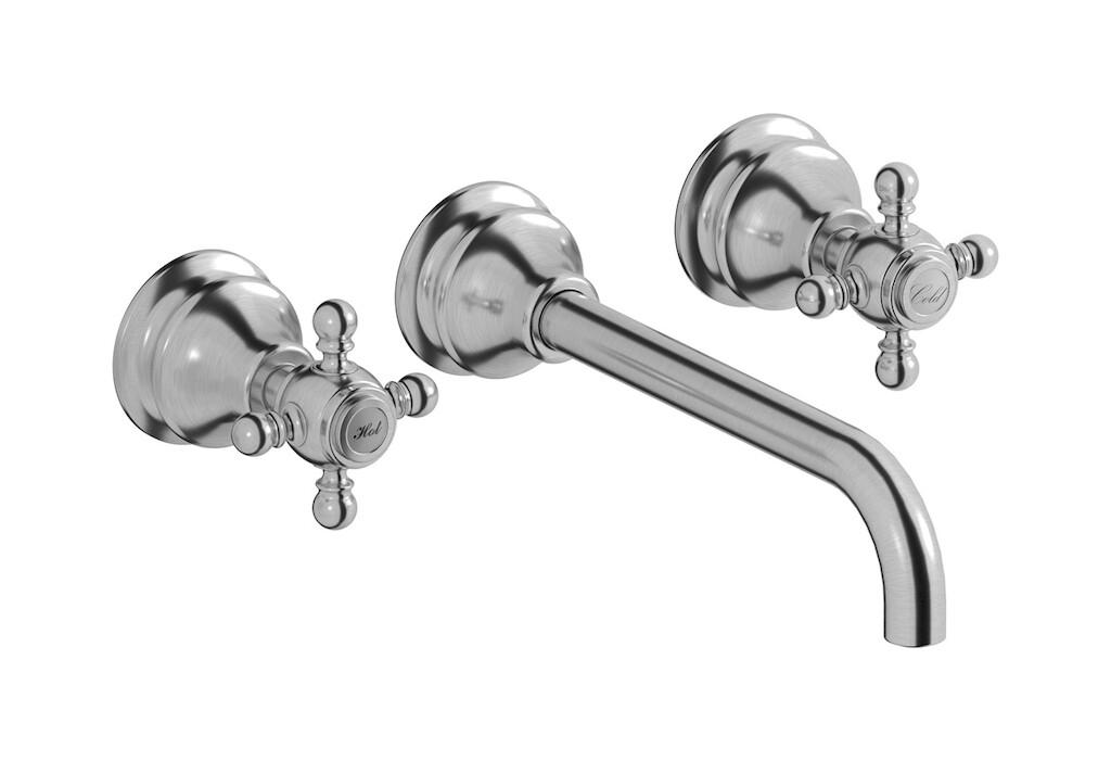 Смеситель с длинным изливом для раковины WE ARE IB hr307ss Brushed Nickel Hermes