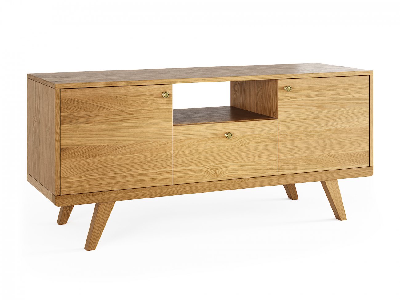 Тумба под телевизор с ящиком светло-коричневая Thimon THE IDEA  210225 Бежевый  - Вид №1