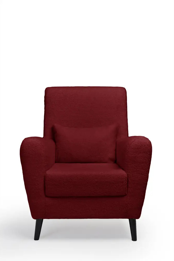 91423078 Кресло Либерти Lamb 75x90x70 см искусственный мех цвет красный STLM-1088448
