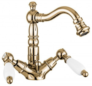 121614BR Смеситель Deco Ceramic с донным клапаном для биде, цвет бронза