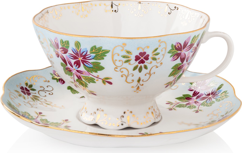 10617392 Мануфактуры Гарднеръ в Вербилках Чайная пара "Жасмин" Фарфор, Керамика 