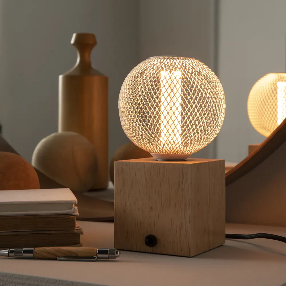 INSPIRE Bokken — деревянная настольная лампа-куб с цоколем Е27 83618145 STLM-0042885 - Вид №6