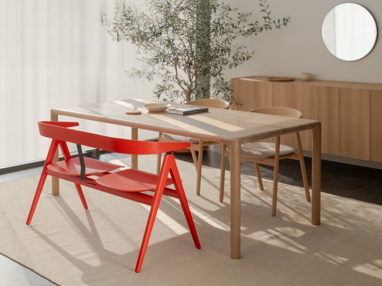 Скамейка из лакированного дуба со спинкой Gazzda Ava ARCH-00028616 - Вид №5