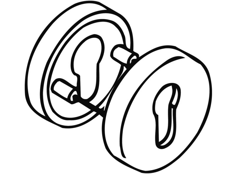 306.23XAFS Накладка на ключ для противопожарных дверей HEWI System 111 | Edelstahl  - Вид №3