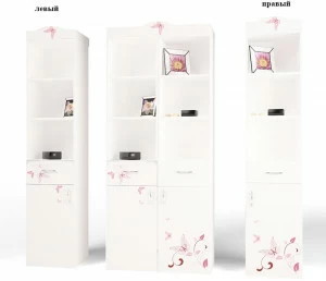 Стеллаж узкий ABC-KING Фея правый со стразами сваровски