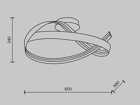 Алюминиевый светодиодный потолочный светильник Maytoni Plons ARCH-00065534 - Вид №4