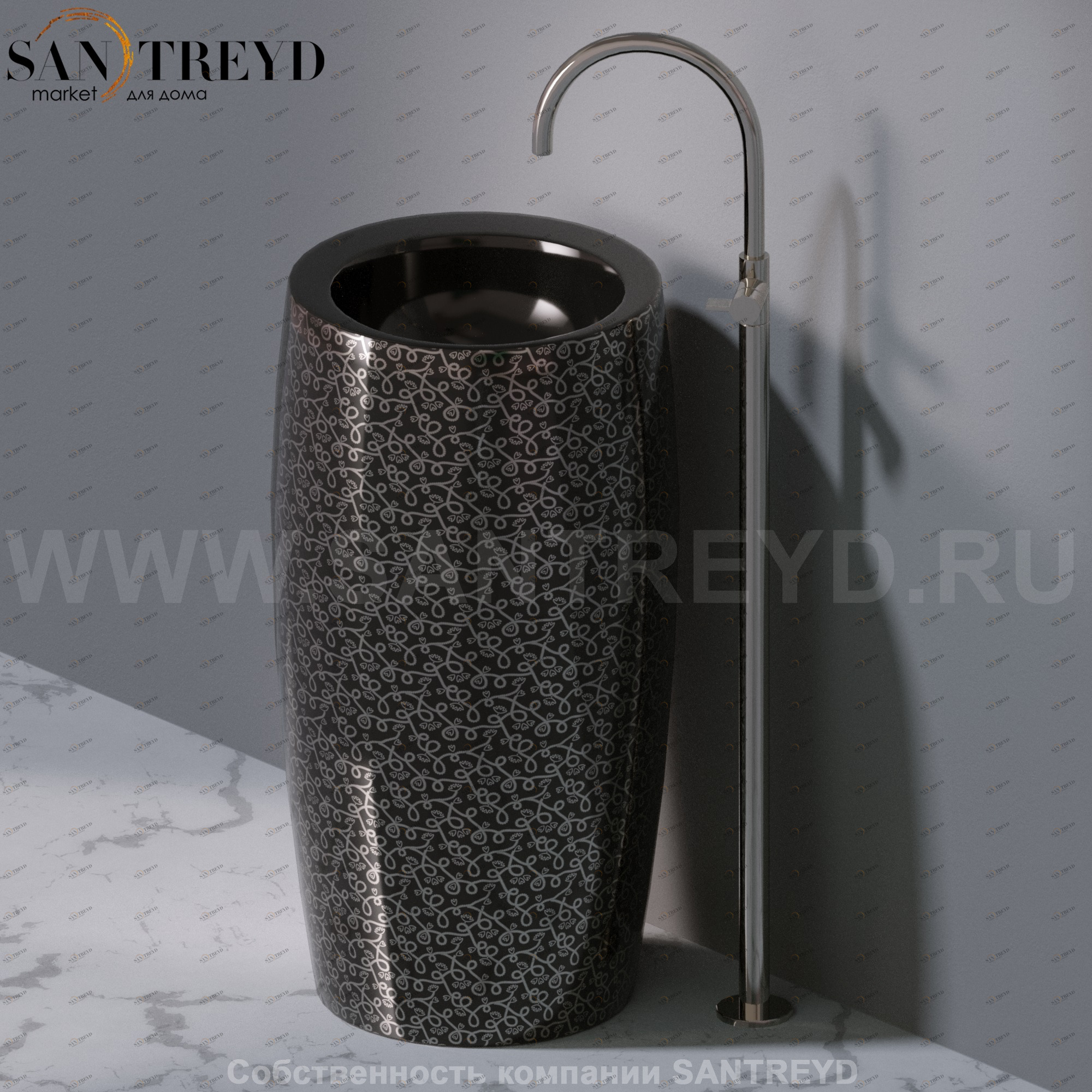 L100T0R0VT.401P Напольная раковина стоящая круглая A. e T. Italia SPOT AeT ITALIA TOTEM