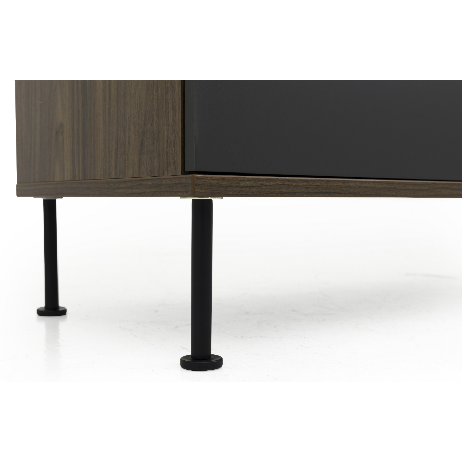 Сервант Tenzo Daxx, меламин/металл, 90х163х43 см, серо-коричневый 7175334 - Вид №9