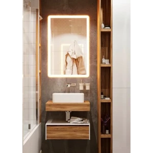 Зеркало для ванной Omega Glass Тип 3 SD653 с подсветкой 80x60 см прямоугольное