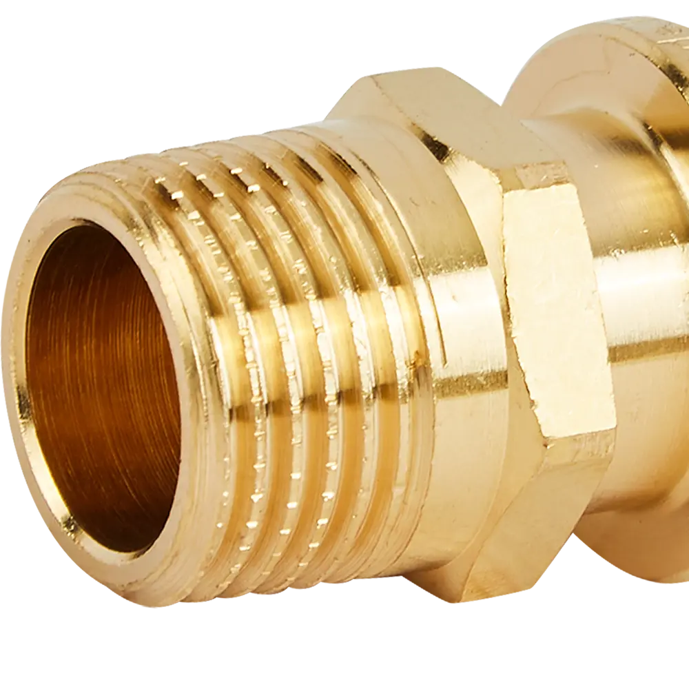 Переходник STOUT 20x1/2" для трубопроводов из никелированной латуни 82197777 STLM-0021688 - Вид №1