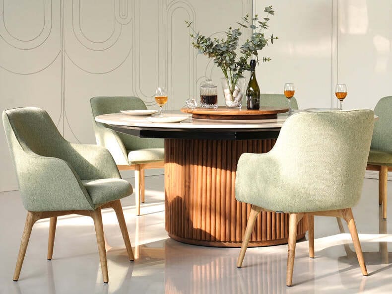 Круглый деревянный обеденный стол Alankaram OTUTU ARCH-00037278 - Вид №4