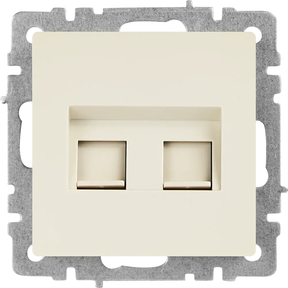 Компьютерная розетка IEK Brite двойная встраиваемая RJ45 Cat 5e 87761512