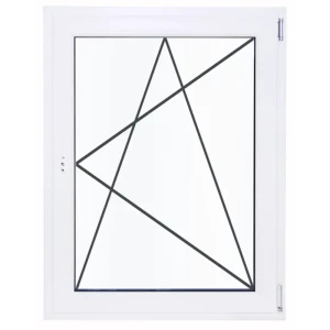 Пластиковое окно ПВХ Deceuninck одностворчатое 1400x800 мм (ВхШ) двухкамерный стеклопакет белый (с двух сторон)