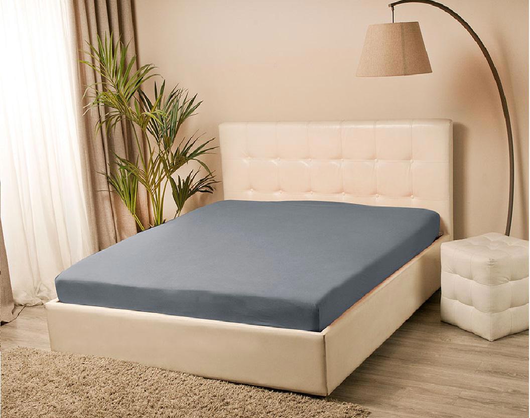 90308453 Простыня EPT-180/графит, 200x180 см, тенсел, на резинке Tencel STLM-0177545 EDELSON