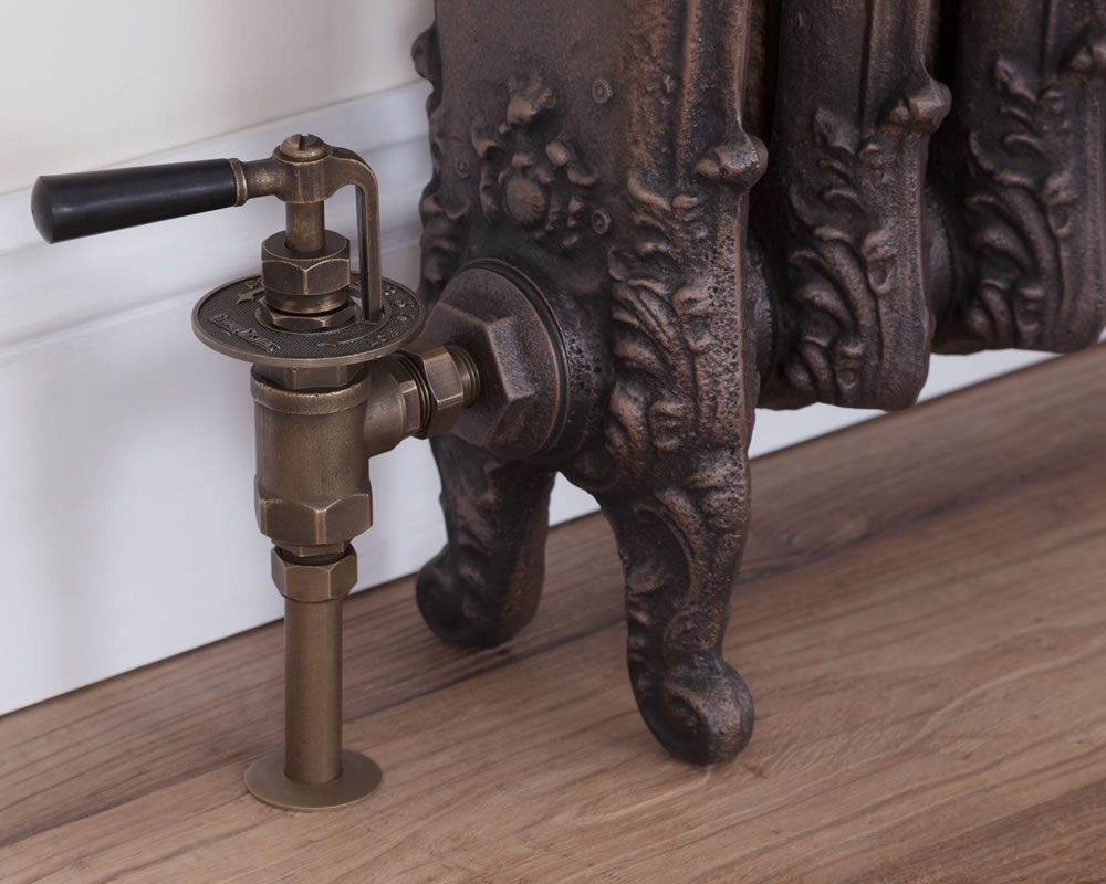 LD098 Дроссельная заслонка 15 мм впускной ручной клапан радиатора (античная латунь) Сarronheating  - Вид №2