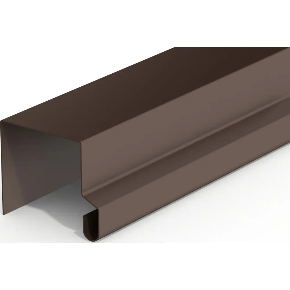 П-планка для профнастила 2 м 0.4 мм RAL 8017 коричневый ВЕГА STLM-2120632