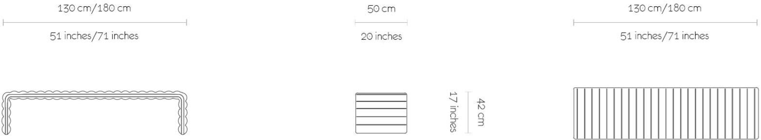 MORADA Мягкая скамейка из нубука Salto Salto be Saltö - Вид №3