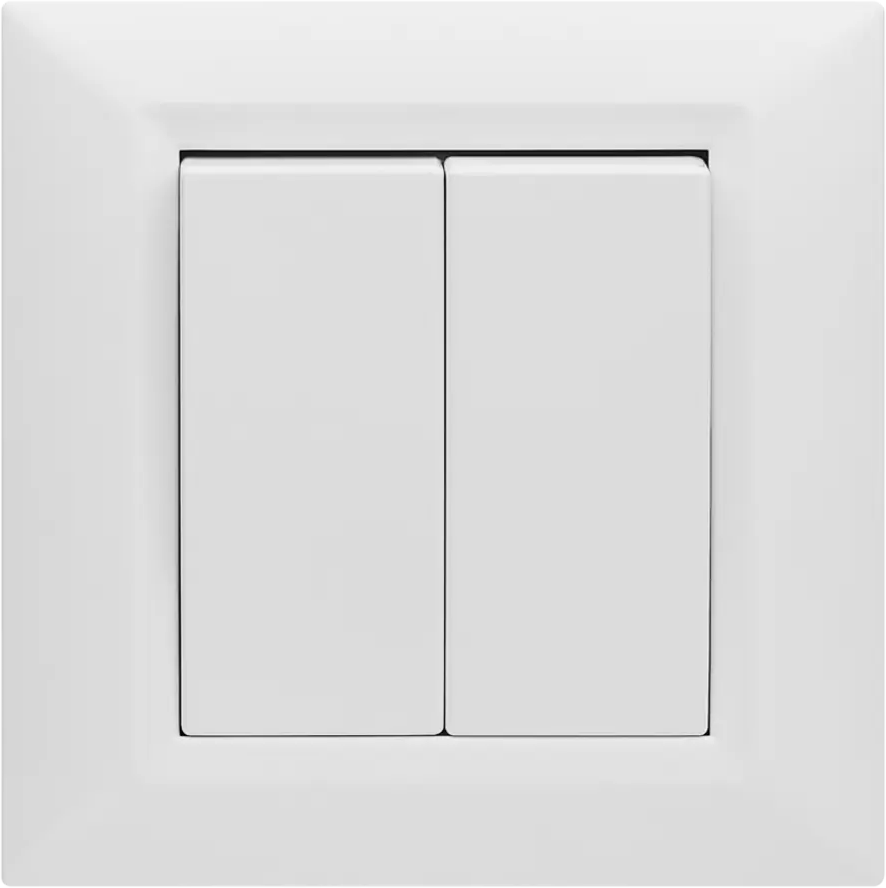 90632311 Выключатель встраиваемый Vesta-electric Roma FVK010202BEL 2 клавиши цвет белый STLM-0318491