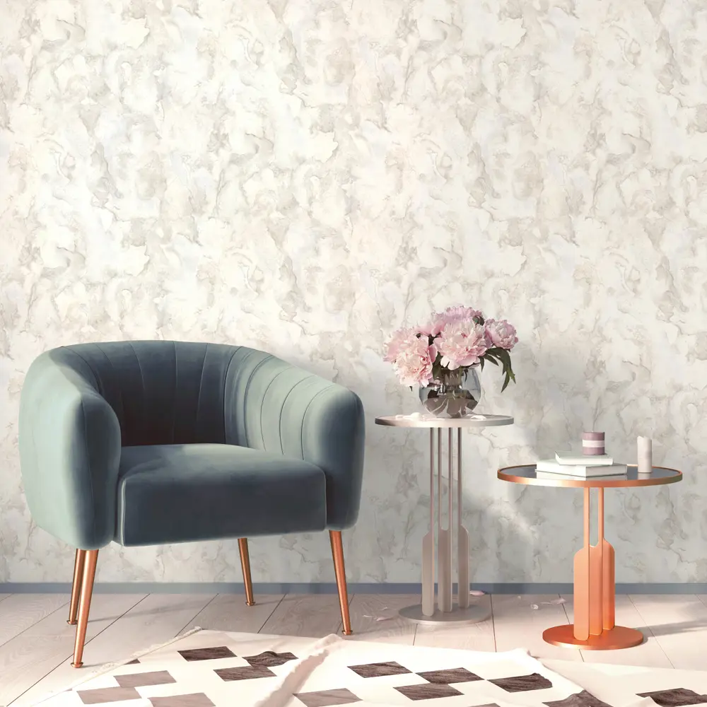 Обои флизелиновые Grandeco Life Aria бежевые 1.06 м GDR107012 GRANDECOLIFE STLM-2060571 - Вид №2