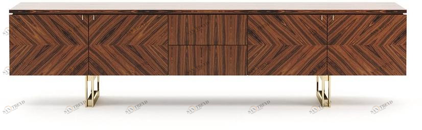 Laskasas Деревянная тумба под ТВ с ящиками Boris sun-id-1421519