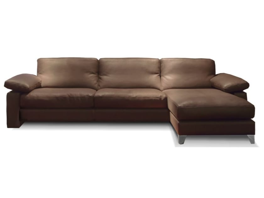 4-местный кожаный диван с полуостровом Duvivier Canapés MIALLOL ARCH-00015698