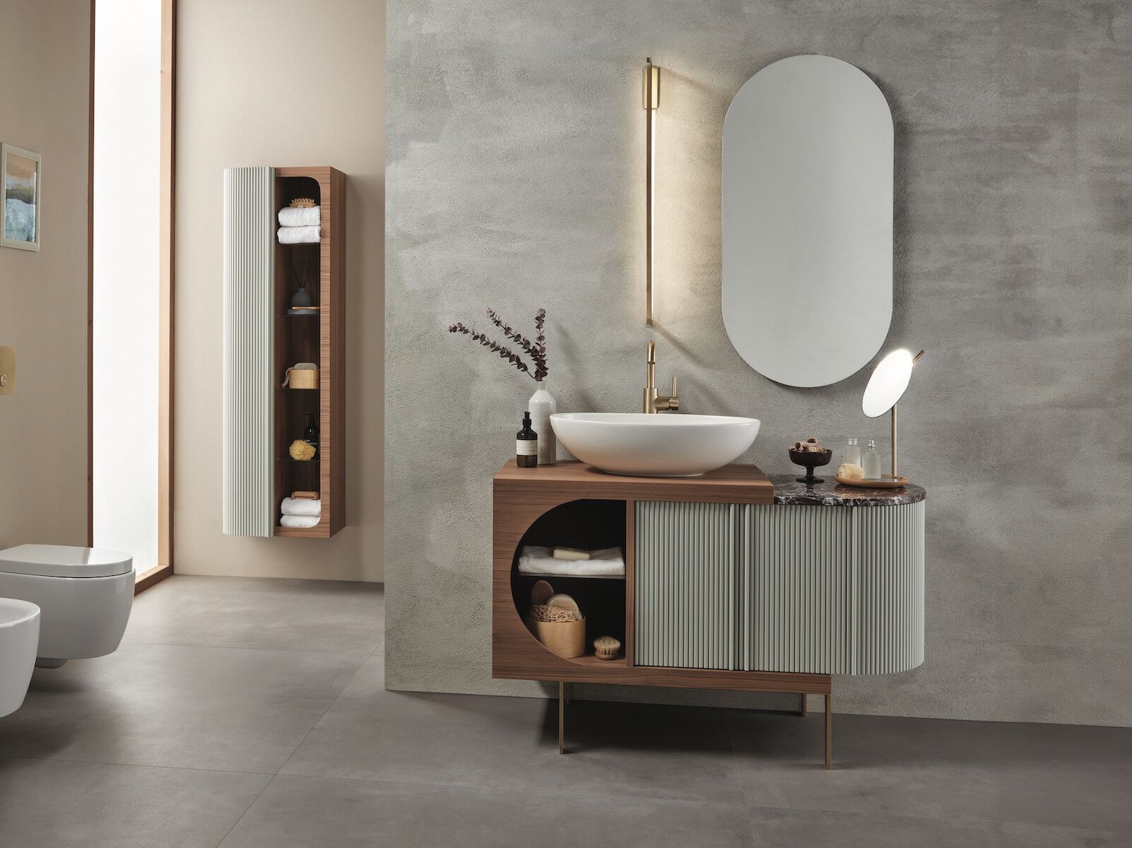 Напольный умывальник с дверцами Gaia Mobili Contemporary ARCH-00089791