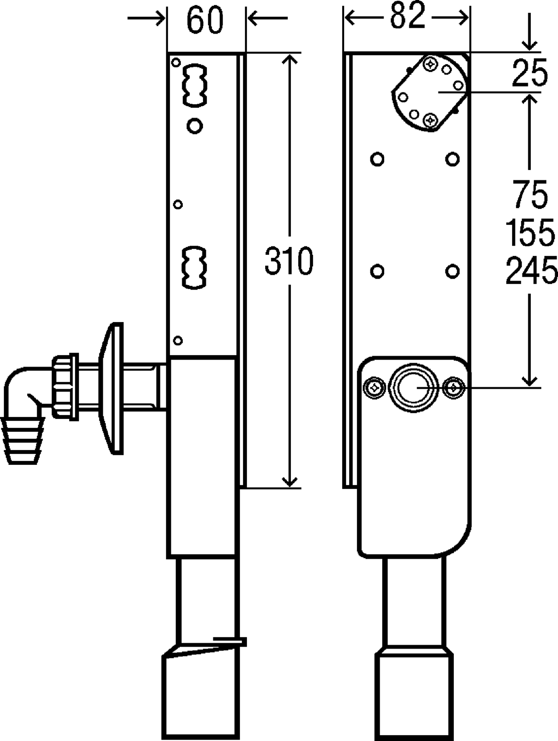 Viega Монтажная планка Prevista Dry Plus 8555.36 (776398) 776 398 - Вид №2