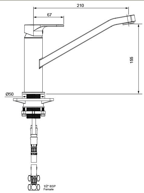 GLKCP Смеситель для раковины Glide Methven Хром - Вид №1
