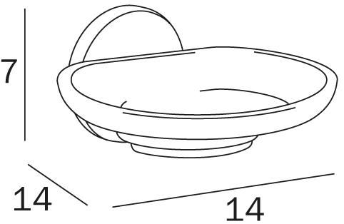 INDA® Настенная стеклянная мыльница Colorella A23110 - Вид №1