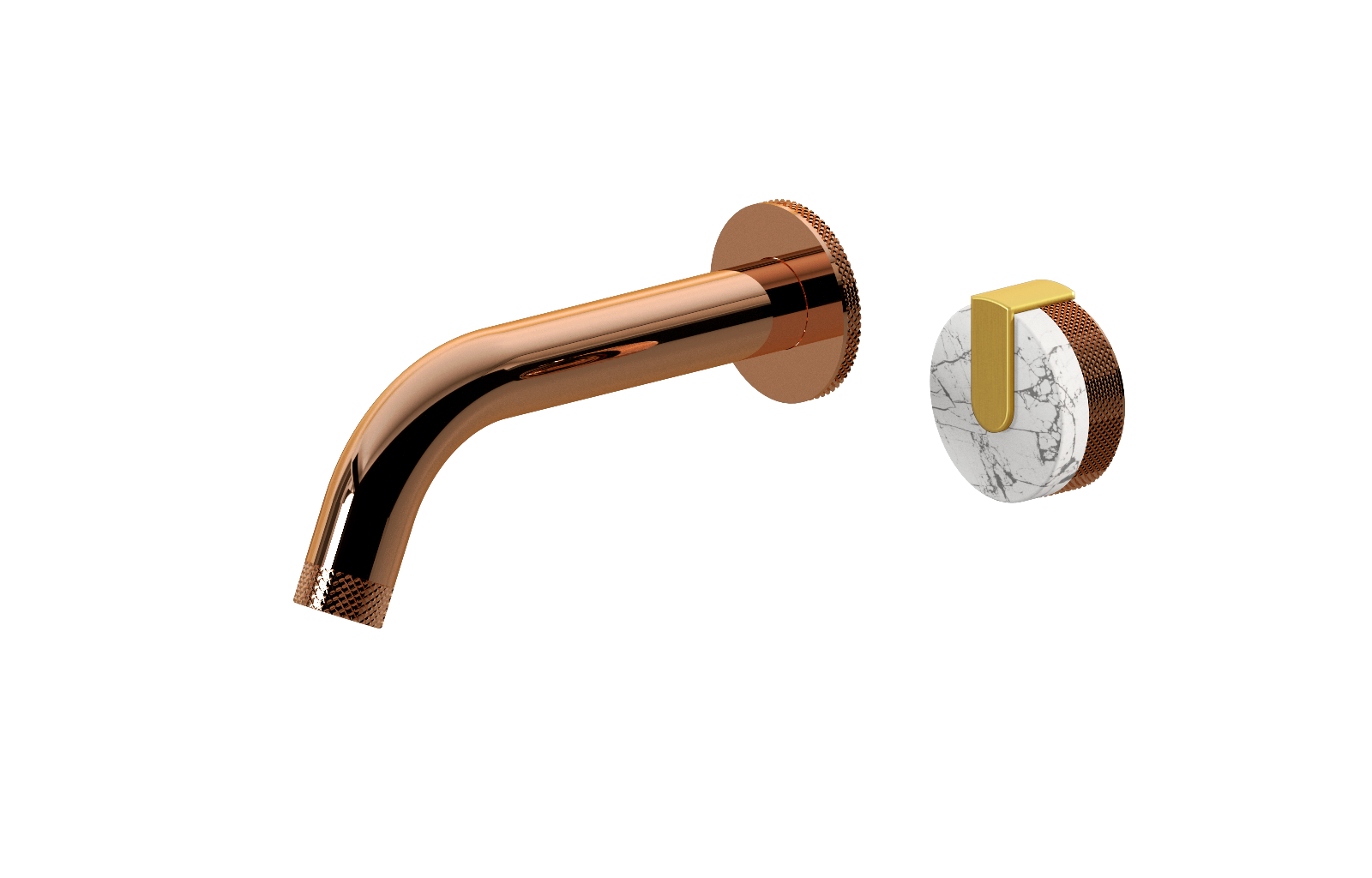 E-11535-R2MW-L1BAU-RG Настенный прогрессивный смеситель скрытого монтажа для раковины GRAFF MOD+