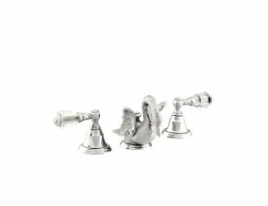 039641.D00.50 Раковина с тремя отверстиями и кристаллами Swarovski Яркий хром